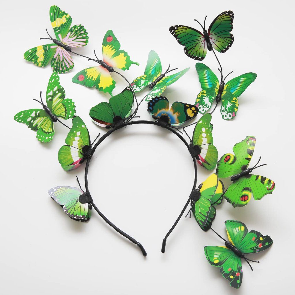 Women Halloween Butterfly Headpieces Merry Christmas Headwear Hat Stereoscopic
